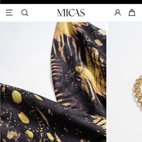 Micas Yellow and Black Patterned Mini Dress - Picture 4 of 5